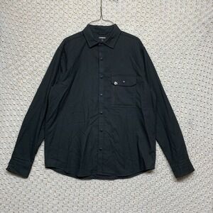 NWT Express‎ Snap Button Shirt Men's Size M Black Performance Button Up Western